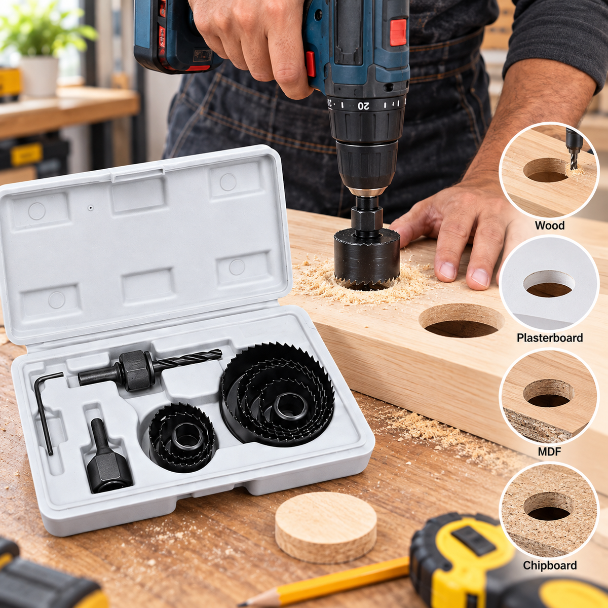 12-Piece Holesaw Kit 19–64mm
