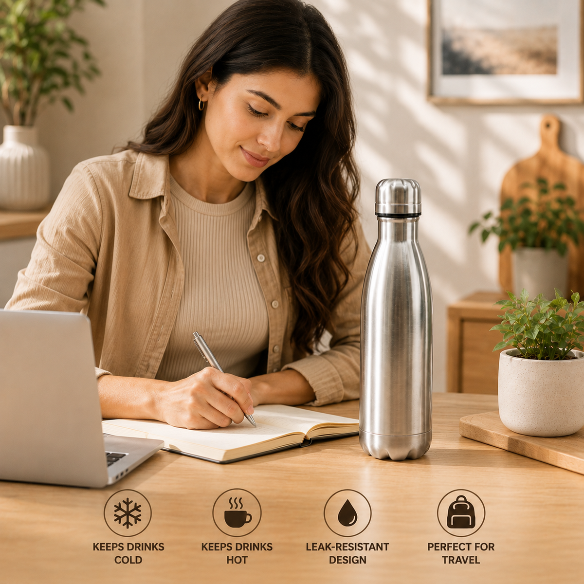 500ml Stainless Steel Vacuum Insulated Water Bottle – Hot & Cold Flask