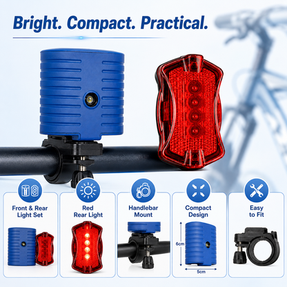 Bicycle Front & Rear Light Set