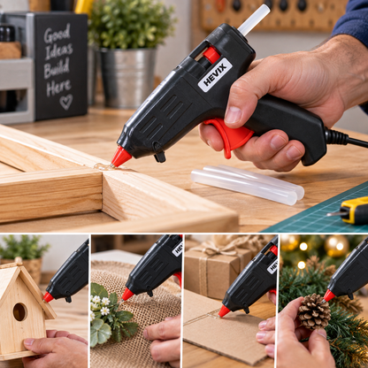 Hot Glue Gun with Anti-Drip Nozzle – 10W & 40W