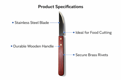 BBQ Knife – Stainless Steel Blade with Wooden Handle