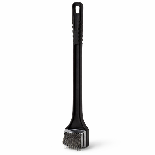 18 Inch Steel Wire BBQ Grill Brush – Long Handle, Square Wire Head, Hanging Loop – Heavy Duty Barbecue Grate Cleaner for Gas, Charcoal & Kettle Grills