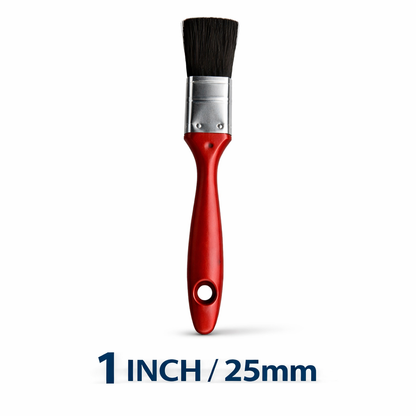 1.5 Inch Paint Brush with Wooden Handle – Black Bristle Decorating Brush for Walls Gloss Emulsion Varnish DIY