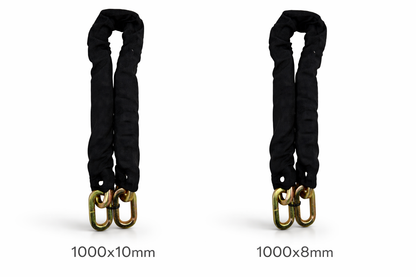 Security Chain 1 Metre Nylon Sleeved – Nickel Plated Heavy Duty Links – 8mm or 10mm – Bike Motorcycle Gate