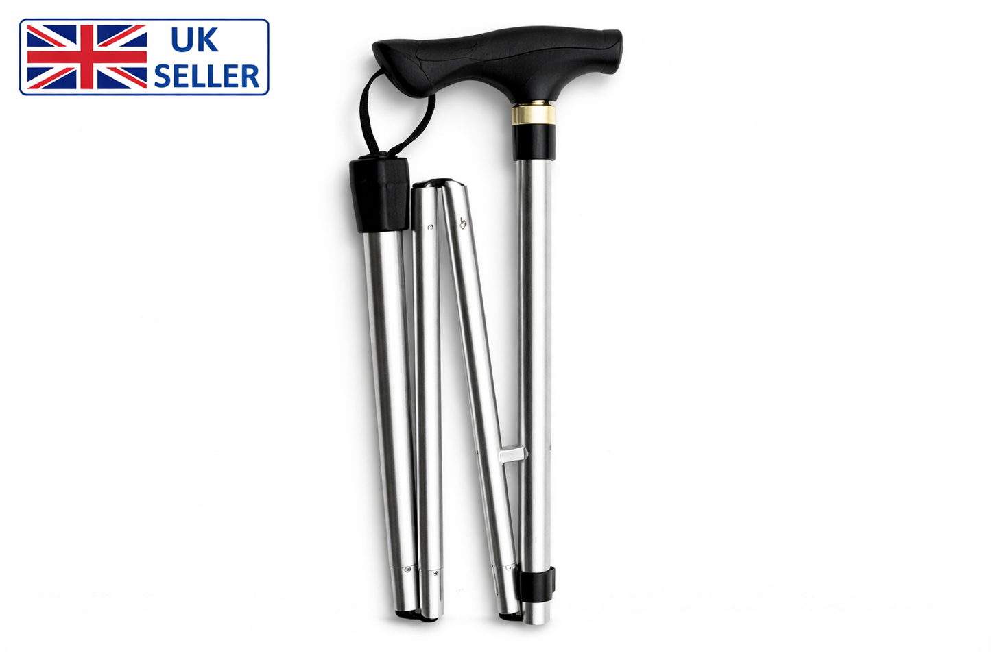Foldable Aluminium Walking Stick | Lightweight, Adjustable & Portable | Ideal for Daily Use & Travel
