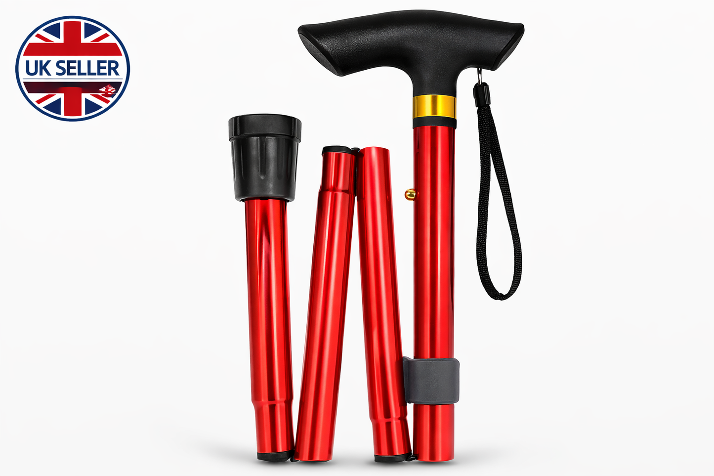 Foldable Aluminium Walking Stick | Lightweight, Adjustable & Portable | Ideal for Daily Use & Travel