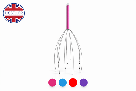 Hand-Held Head Massager – Scalp Stress Relief Tool with Multi-Finger Tips | Available in 4 Colours
