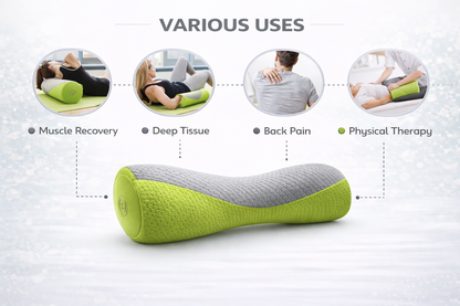 Vibrating Yoga Roller & Massager | PU Foam, 3-Layer Mesh | Relief for Back, Neck, Hips & Calves