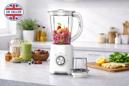 500W 2-in-1 Blender Grinder | 1.5L Jug | 2 Speed + Pulse | Coffee Grinder | White or Black