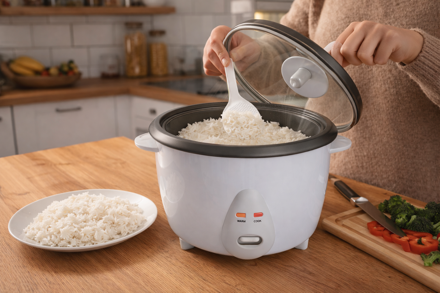 Automatic Rice Cooker | Keep Warm | Non-Stick Bowl | Glass Lid | Cup & Spatula | 2.5L or 2.8L