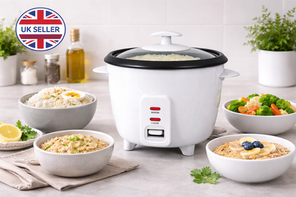 Automatic Rice Cooker | Keep Warm | Non-Stick Bowl | Glass Lid | Cup & Spatula | 0.8L or 1.8L