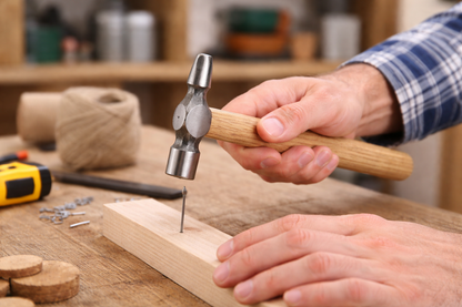 13 Inch Pin Hammer with Drop Forged Steel Head & Hardwood Handle | 325mm | For Pins, Tacks & Fine Joinery