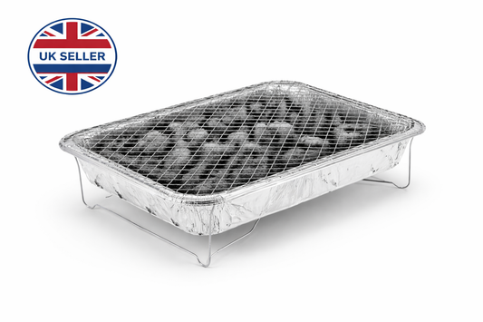 Jumbo 1kg Disposable Instant BBQ | No Fire-Lighters | 1.5 Hour Burn | Camping Beach Parties