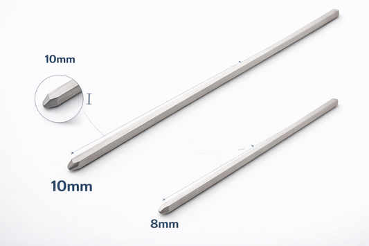 24 Inch BBQ Skewers | Stainless Steel | Flat Blade Anti-Spin | Reusable | 8mm or 10mm Width