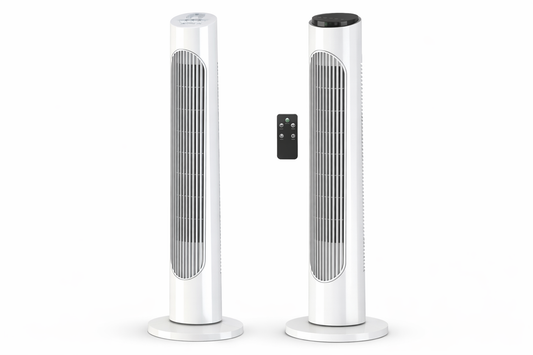 29 Inch Oscillating Tower Fan with Timer | 3 Speed Silent Tower Fan | With or Without Remote | 74cm UK
