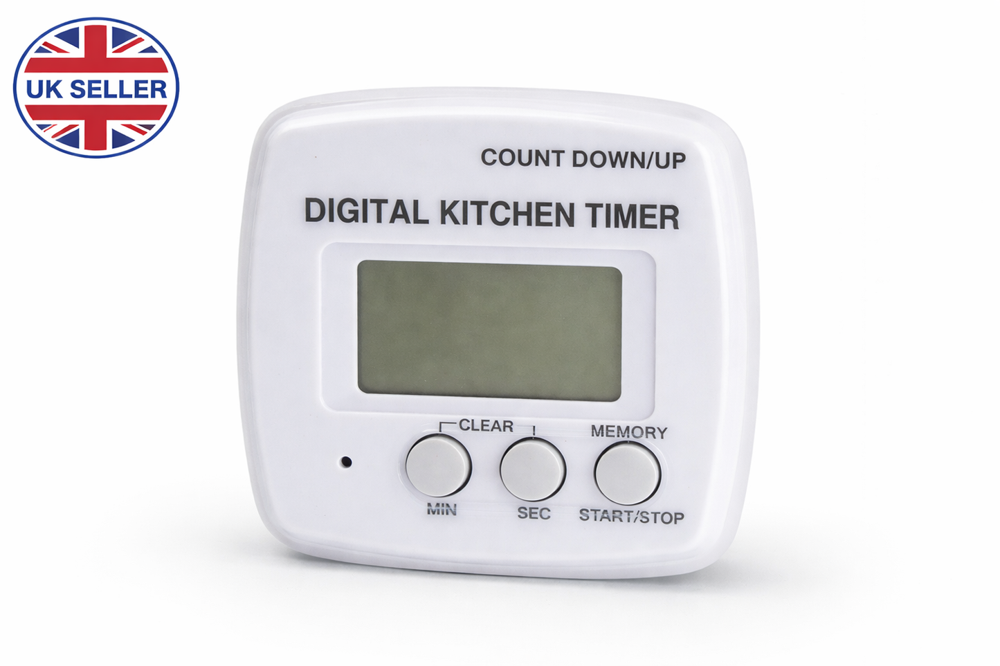 Digital Kitchen Timer with Count Down & Count Up – LCD Display Memory Function Timer for Cooking & Baking