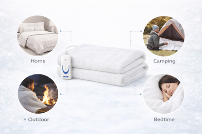 Single Electric Blanket Under Blanket – 3 Heat Settings Fast Pre-Heat & Overheat Protection 60x120cm and 70 x 150cmBed Warmer