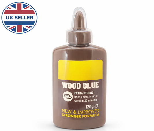 Extra Strong Non-Toxic Wood Glue 120g – Fast Bond Transparent Dry Formula for Household Repairs & Woodcraft Projects