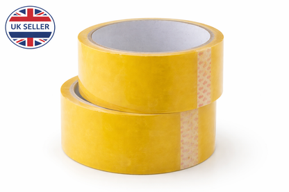 Clear Packing Tape 2 Roll Pack – 48mm x 30m Strong Adhesive Tape for Boxes Parcels & Moving House