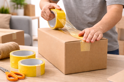 Clear Packing Tape 6 Roll Pack – 48mm x 132m Strong Adhesive Tape for Moving House Boxes & Parcel Sealing
