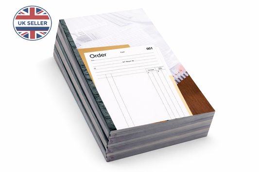 Duplicate Order Book 100 Pages – Numbered Carbon Copy VAT Order Pad for Small Business Trades & Sales Orders