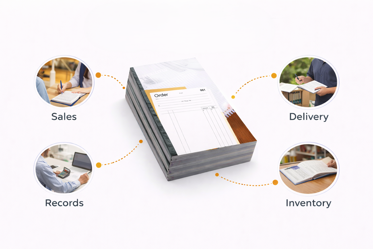 Duplicate Order Book 100 Pages – Numbered Carbon Copy VAT Order Pad for Small Business Trades & Sales Orders