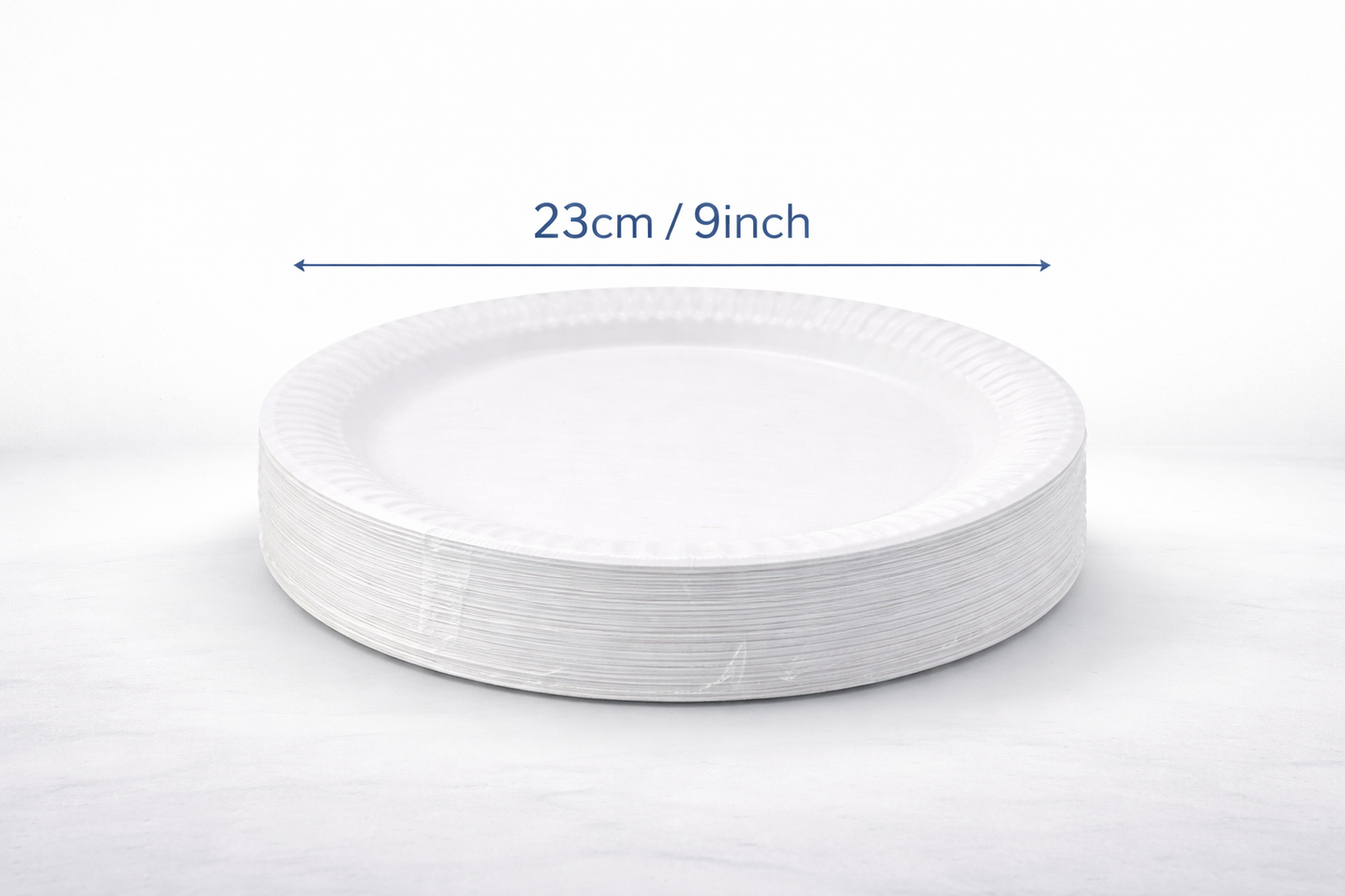 100 Pack White Paper Plates 23cm 9 Inch – Large Disposable Party Plates for BBQs Buffets & Outdoor Events