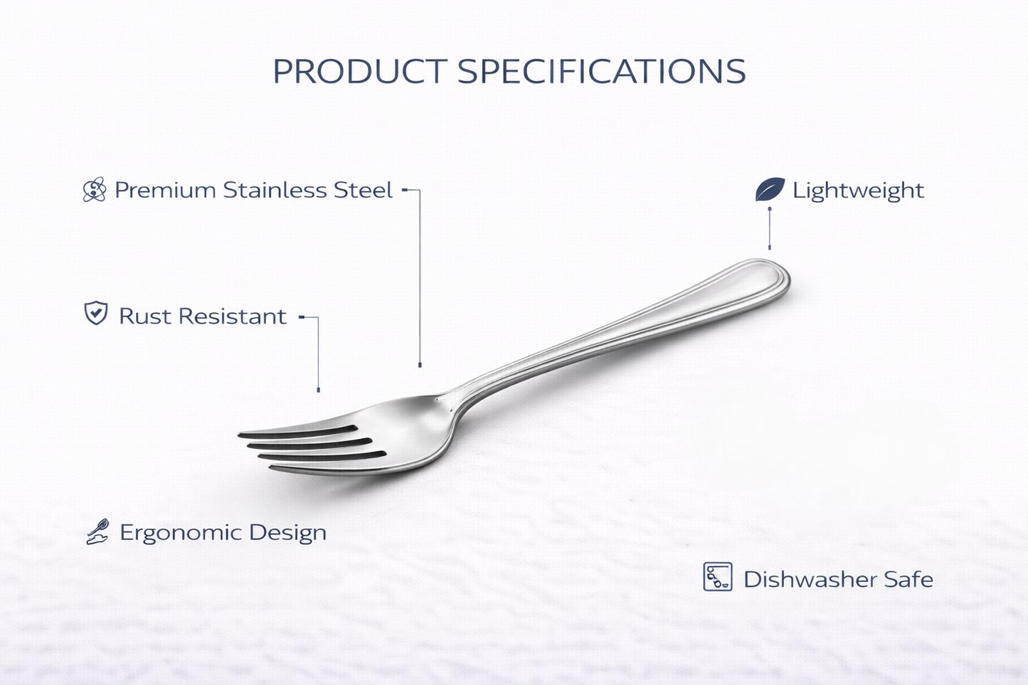 4 Piece Stainless Steel Dessert Forks Set – Polished Lined Handle Forks for Cakes Pastries & Everyday Table Use
