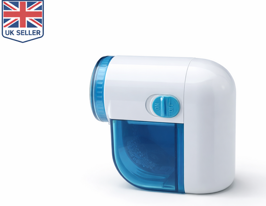 Hand-Held Battery Operated Portable Lint Remover – Fabric Shaver, Bobble Remover, Cleaning Brush Included