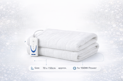 Single Electric Blanket Under Blanket – 3 Heat Settings Fast Pre-Heat & Overheat Protection 60x120cm and 70 x 150cmBed Warmer