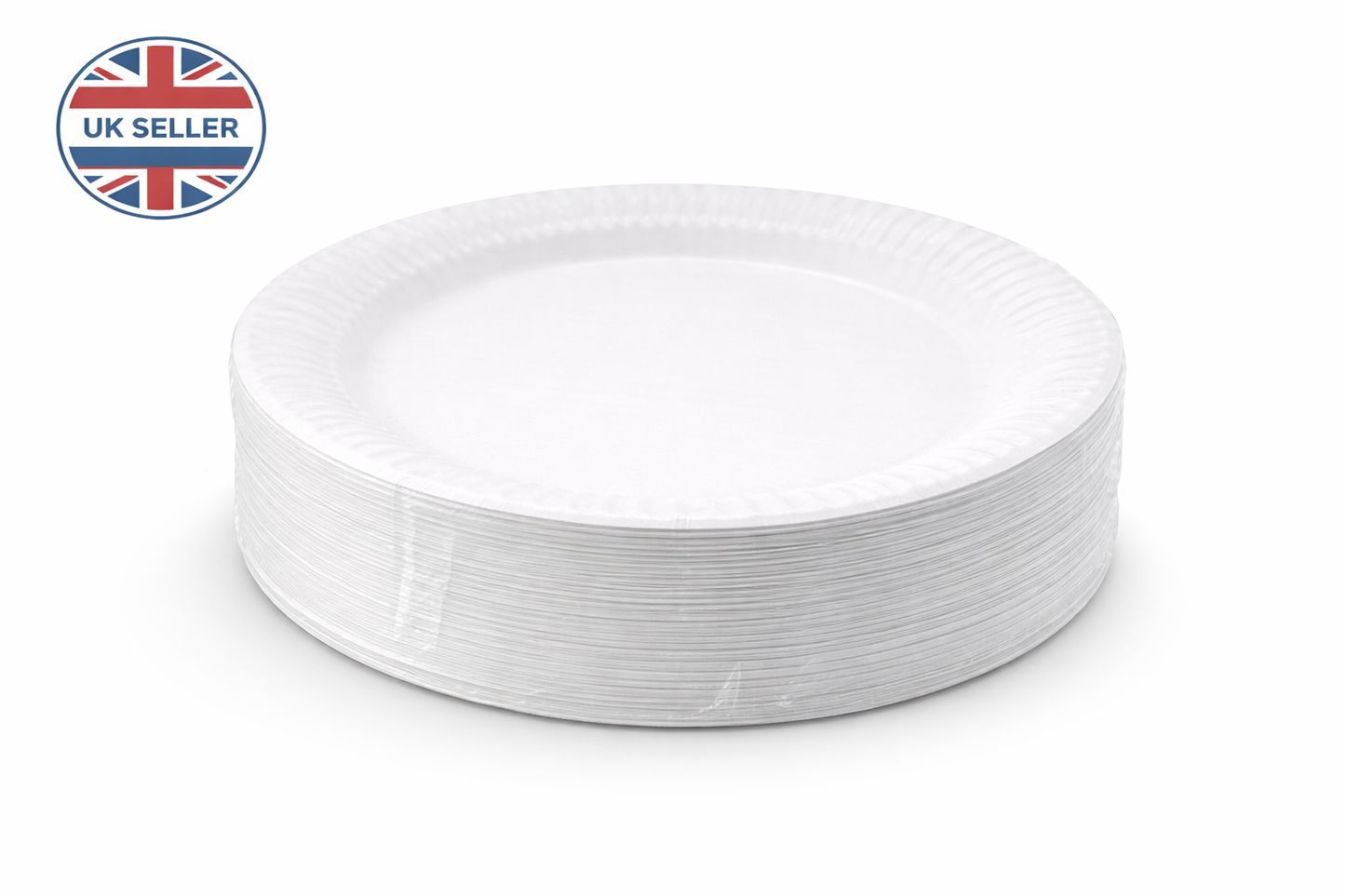 100 or 30  Pack White Paper Plates 18cm 7 Inch – Disposable Party Plates for BBQs, Buffets, Outdoor Events & Celebrations