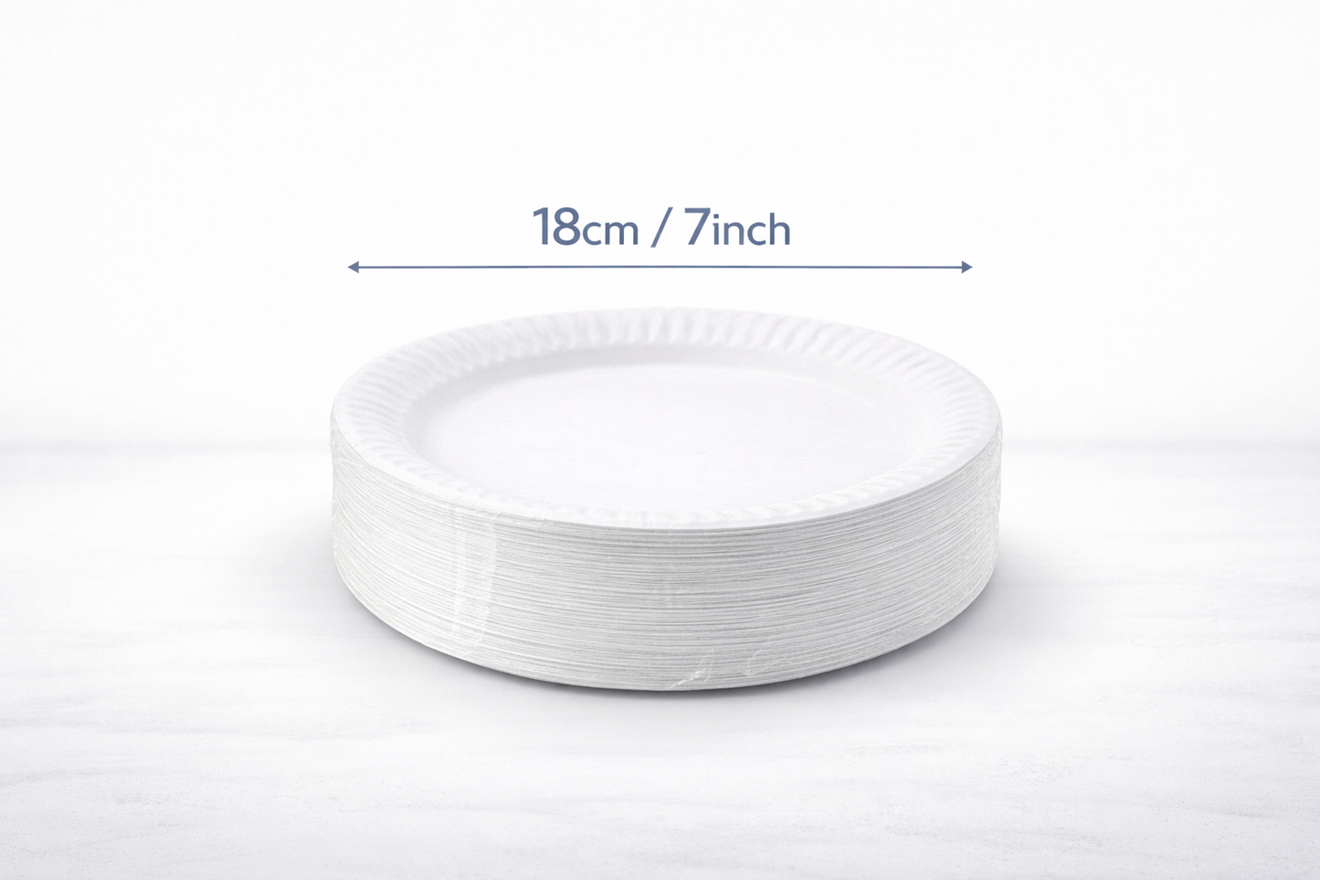 100 or 30  Pack White Paper Plates 18cm 7 Inch – Disposable Party Plates for BBQs, Buffets, Outdoor Events & Celebrations