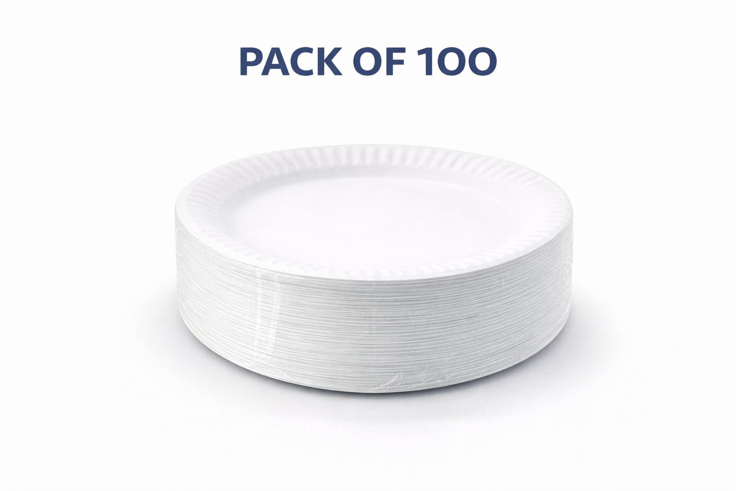 100 or 30  Pack White Paper Plates 18cm 7 Inch – Disposable Party Plates for BBQs, Buffets, Outdoor Events & Celebrations
