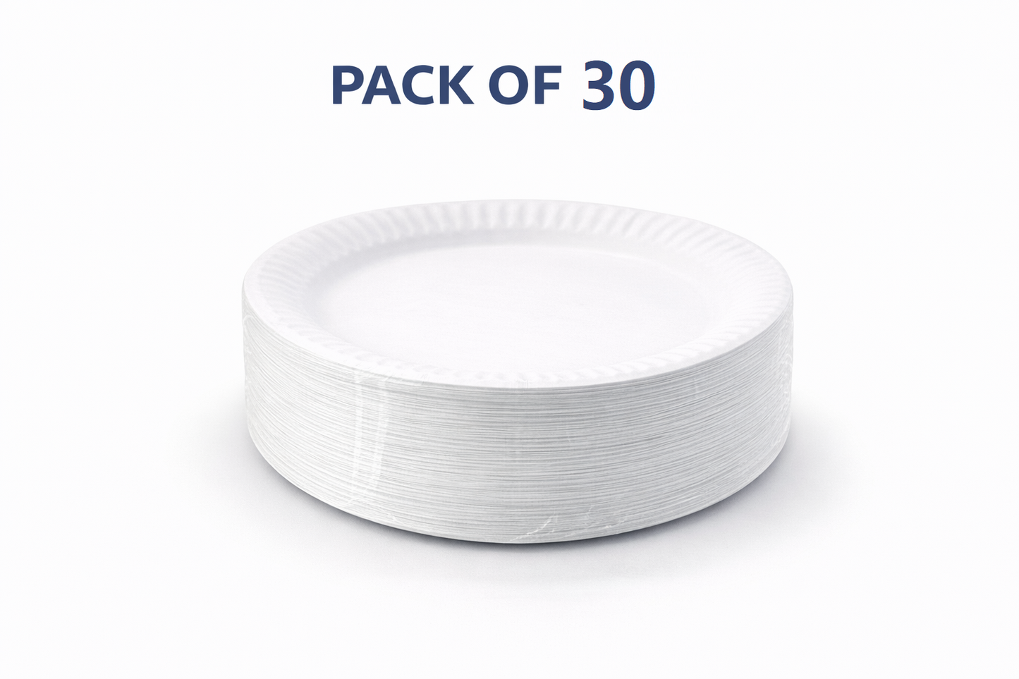 100 or 30  Pack White Paper Plates 18cm 7 Inch – Disposable Party Plates for BBQs, Buffets, Outdoor Events & Celebrations