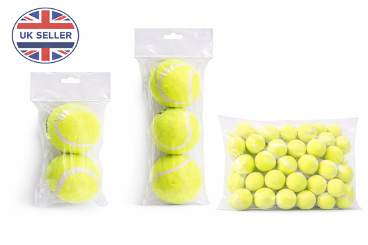 Tennis Balls Pack of 2, Pack of 3, or Pack of 24 – Fluorescent Yellow Felt Practice Training Balls for Coaching Garden Club School and Recreational Play