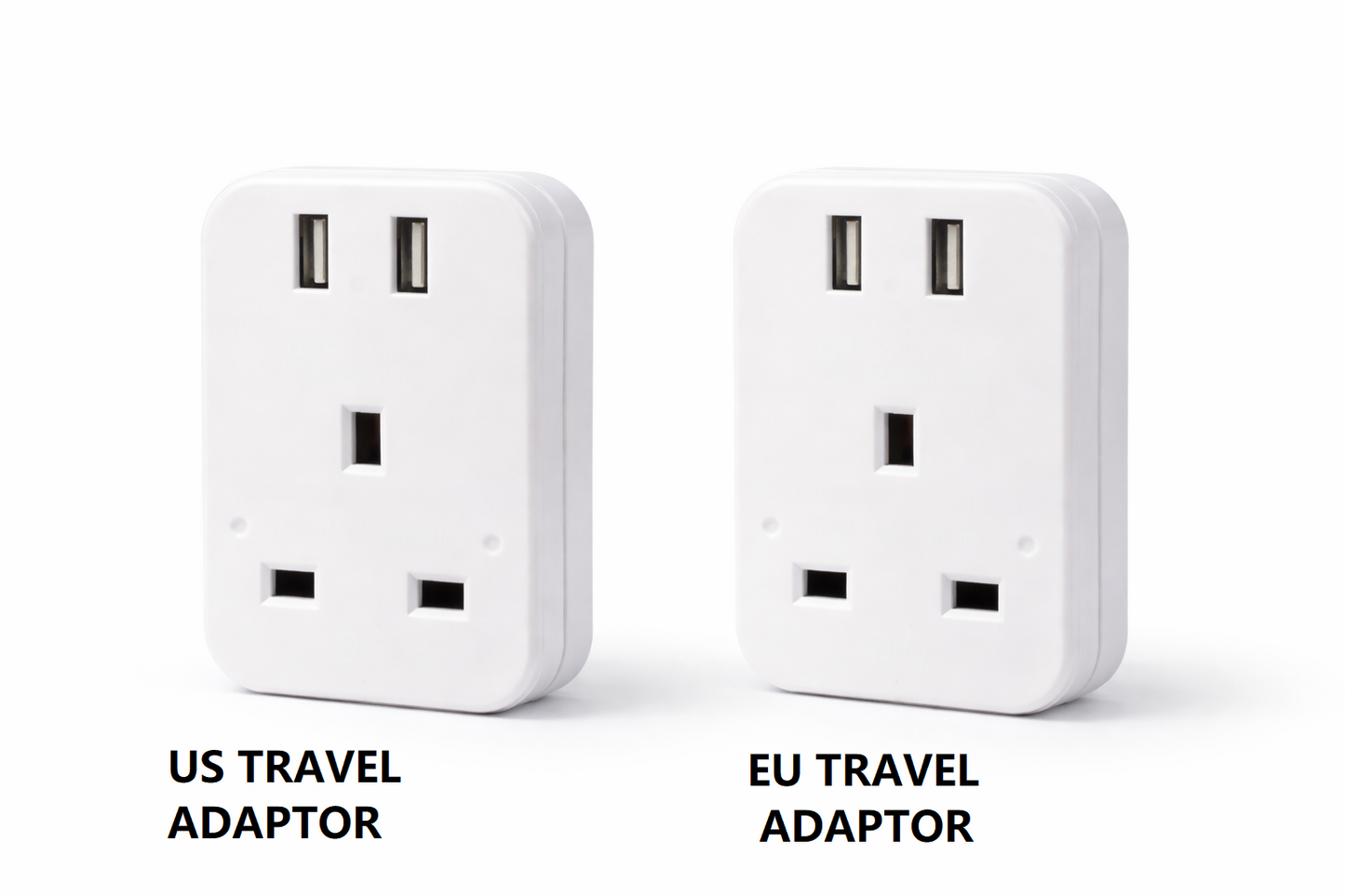 UK to EU and US Travel Plug Adaptor with 2 USB Ports – European American Holiday Adaptor 240V Dual USB Charging Socket