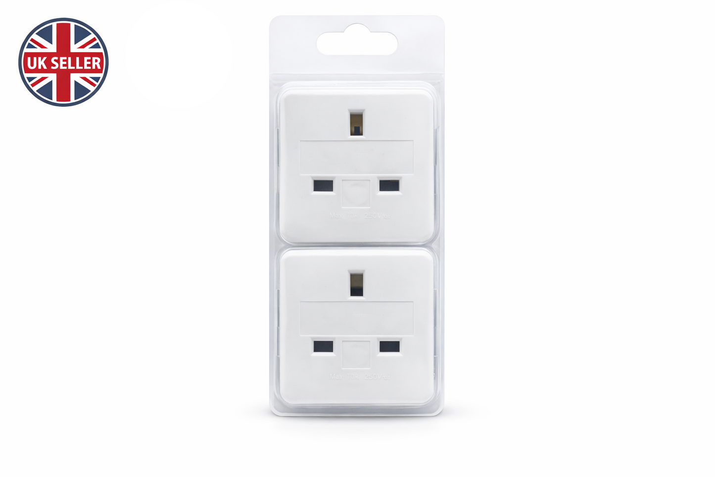 Pack of 1 and 2 EU Travel Plug Adaptor – UK 3 Pin to European 2 Round Pin Socket 10A 250V Holiday Travel Adaptor for Europe