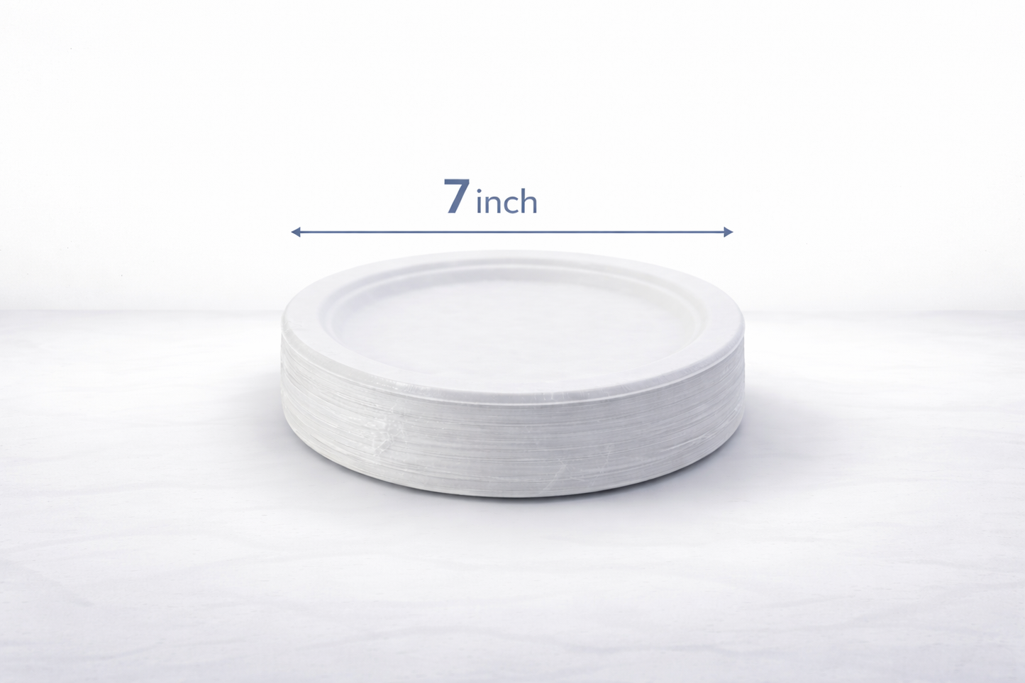 50 Pack 10 Inch White Eco Friendly Disposable Plates – Heavy Duty 26cm Sugarcane Plates for Parties & BBQs