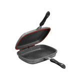 36cm Die Cast Double Grill Black Pan