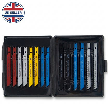 14PC Jigsaw Blade Set – Metal Cobalt Steel & Wood High Alloy Steel Blades | Multi-Purpose Jigsaw Blades for Wood & Metal Cutting