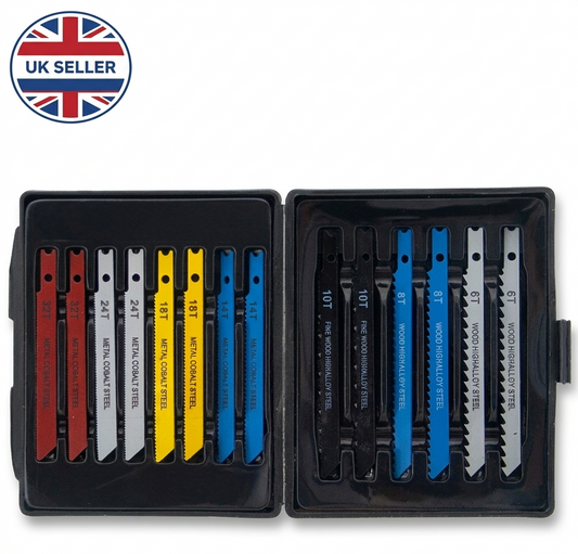 14PC Jigsaw Blade Set – Metal Cobalt Steel & Wood High Alloy Steel Blades | Multi-Purpose Jigsaw Blades for Wood & Metal Cutting