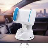 Universal Car Phone Holder  Silicone Suction Mount  360° Rotation, Black & White Colors