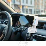 Universal Car Phone Holder  Silicone Suction Mount  360° Rotation, Black & White Colors