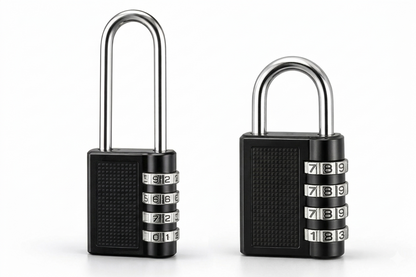 4-Digit Combination Padlock Long Shackle & Standard Zinc Alloy Resettable Security Lock