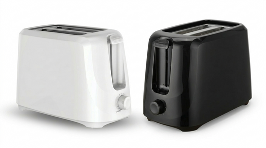 700W 2 Slice Toaster with 6 Browning Settings and Removable Crumb Tray – Compact Design – White or Black