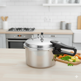 3L Heavy Duty Aluminium Pressure Cooker – Induction Base, Dual Bakelite Handles, Quick Release & Safety Valve for Fast, Safe Cooking