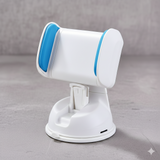 Universal Car Phone Holder  Silicone Suction Mount  360° Rotation, Black & White Colors