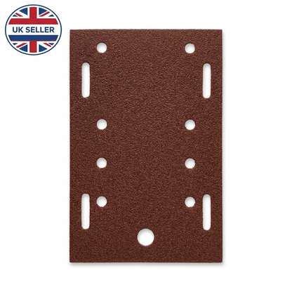 10PC 1/3 Sanding Sheet Set – P80 Medium Coarse & P240 Extra Fine Grit | Perforated Sander Sheets 93 x 230mm (10 Pack)