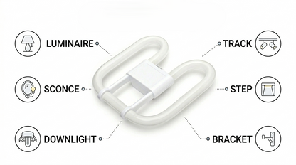 2D Fluorescent Light Bulb 16W 2-Pin GR8 3500K – Energy Saving Butterfly Tube Lamp for Home & Commercial Use