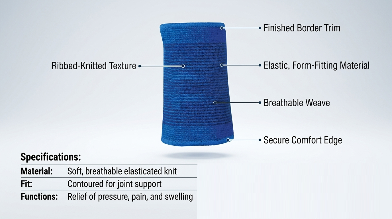 Elastic Joint Support – Knee Ankle Calf Elbow Palm or Wrist, Soft Breathable Fabric, Pain and Swelling Relief